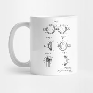 Cushion for Goggles Vintage Patent Hand Drawing Mug